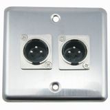 Stainless XLR Wall Plate, Wall Socket (9.2003)