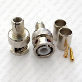 BNC Male Crimp-on Connector for RG6 Coaxial Cable CCTV Camera