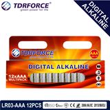 Mercury&Cadmium Free China Supplier Digital Alkaline Battery (LR03-AAA 12PCS)