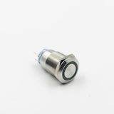 19mm Flat Head Ring LED Metal Push Button Switch