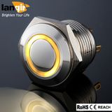 16mm Short Body Waterproof Ring Momentary Pushbutton Switch