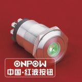 Onpow 19mm Spot Illuminated Spdt Stainless Steel Push Button Switch (LAS1GQ-11D/L/S) (Dia. 19mm) (CE, CCC, RoHS, REECH)