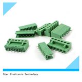 PA66 5 Set 6 Pin 5.08mm Screw Pluggable Terminal Block Connector Green 300V 10A