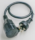 Danish Power Cord IP44 Euro Waterproof Plug Round Cable