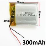 3.7V 300mAh 402530 Li-Po Li Ion Rechargeable Battery for GPS PSP Mobile Electronic Part