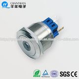 25mm 1no Nc/2no 2nc Resetable Self-Locking Flat DOT Illuminated IP67 Ik10 Push Button Switch