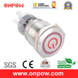 Onpow Metal Push Button Switch (LAS1-AGQ-11ET/R/12V/S, 19mm, CE, UL, CCC, RoHS)