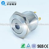 Qn16-D6 16mm DOT Type Momentary Flat Head Bi-Color 12V LED Push Button Switch