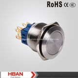 Anti-Vandal Metal Pushbutton Switch 28mm Waterproof 2no2nc