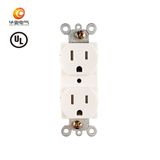 American 15A 125V Tr/Tamper-Resistant Grounding Duplex Socket UL Listed