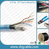 Combo LAN Cable and Coaxial Cable (RG6Quad+CAT5 UTP) (CAT5 UTP+RG6Q)
