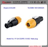CE Approved Waterproof 3 Pin Powercon Connectors for LED Display