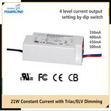 20W 350/400/450/500mA Constant Current Triac/Elv Dimmable LED Driver