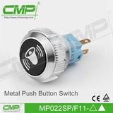 Black Head 22mm Stainless Steel Push Button Switch