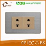 2 Gang Double 2 Pin American Standard Electric Wall Socket