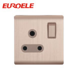 European Type Gold Color 15A Switched Socket