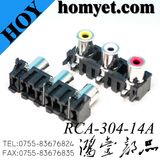 Good Quality Audio&Video RCA Connectors RCA-304A 3holes RCA Jack for PCB Mount