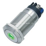 19mm Green DOT LED Long Body Push Button Switch
