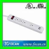 3+1 Outlets Vertical Outlets Strip with USB Ports