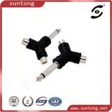 6.35mm Mono Plug to 2RCA Jacks