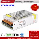 12V 5A 60W Switching Power Supply for LED Linghting