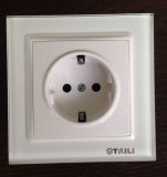 European Standard Acrylic Plate 2 Pin Wall Socket