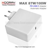 87W Pd Power Supply 100W USB C Laptop Power Adapter Pd Quick Charge QC3.0 for Apple/MacBook Automatic Switching Adaptor