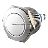 19mm Flat Head Screw Terminal Nickel Plated Brass Push Button Switch