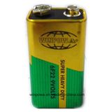 Rectangular Cell 9V Super Heavy Duty 6f22 Battery