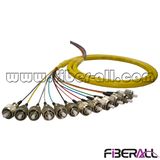 Breakout Bundle FC Fiber Optic Pigtail with 12 Colors 0.9mm