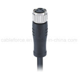 M8 3pin Female Straight Molded Cable Connector for Factory Automation with Ce Certification
