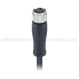M8 3pin Female Straight Molded Cable Connector for Factory Automation with Ce Certification