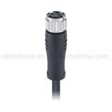 M8 3pin Female Straight Molded Cable Connector for Factory Automation with Ce Certification