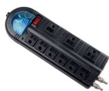 9 Outlets Surge Protector Power Strip with Transformer Space --1050J