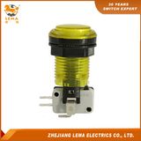 IP40 Protection Level Yellow LED 33mm Push Button Switch Pbs-003