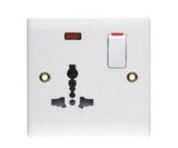 13A Wall Socket, Universal Wall Socket, Multi Wall Socket with Switch