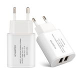 Dual USB Port European EU Universal Travel Home Wall Charger