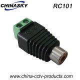 Female RCA Connector with Screw Terminal for Securitysystem (RC101)