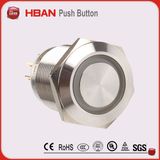 19mm Stainless Steel Orange Plated Push Button Switch