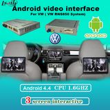 Headrest Monitor Multimedia Video Interface for VW Golf 7 with Android Navigaiton Built-in Bluetooth, WiFi, Bt