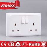 3*6 Inch British Standard Double 13A Switched Socket