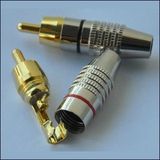 High Quality RCA Connector Metal RCA Male Plug (1041)