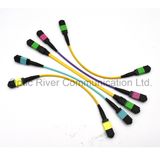 8f/12f/24f MPO-MPO Patchcord Jumper Optical Fiber Connector Sm mm