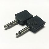 6.35mm Microphone Plug to Double 6.35mm Jacks