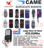 Came Duplicate Copy Remote 433MHz