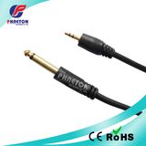 AV Cable 3.5mm Stereo Plug to 6.35mm Mono Plug