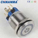 1no1nc 12V Stainless Steel Push Button Switch with