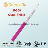 Rg59 Quad Shield Coaxial Cable for CATV Low Attenuation