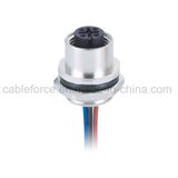 M12 5 Pin Female Rear Mounting Connector with Wires