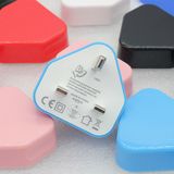 Customized Colors UK Plug Wall Mount 5V 2A USB Charger